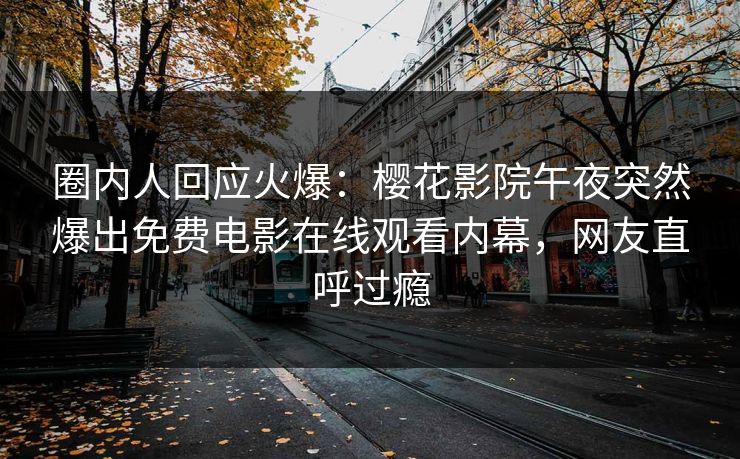 圈内人回应火爆：樱花影院午夜突然爆出免费电影在线观看内幕，网友直呼过瘾