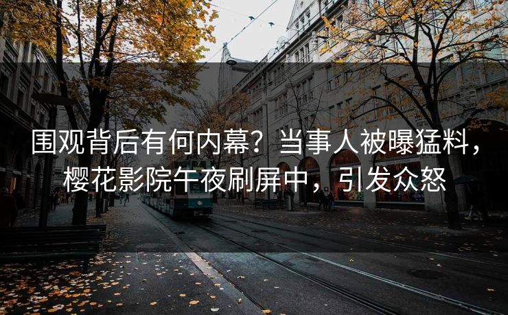 围观背后有何内幕？当事人被曝猛料，樱花影院午夜刷屏中，引发众怒